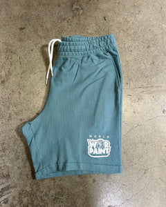 Logo Cotton shorts (Teal)