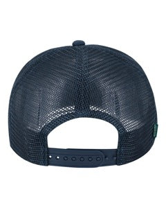 Flaming W Trucker Hat in Navy Blue