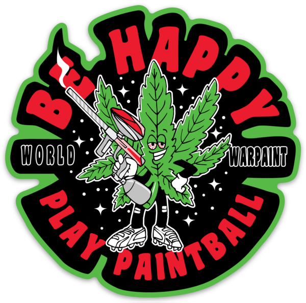 Be Happy Play Paintball Sticker